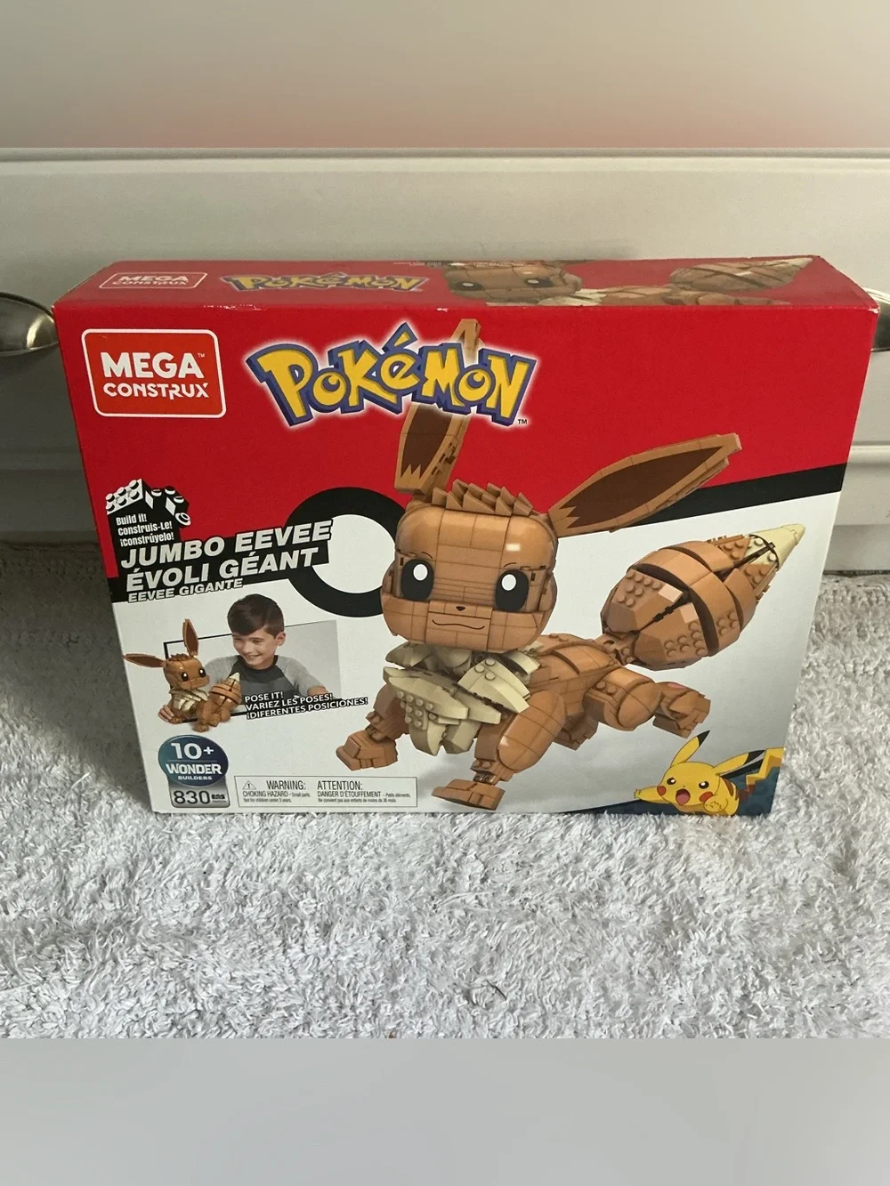 Never Opened MEGA CONSTRUX JUMBO EEVEE Construction Set